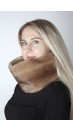 Light brown mink fur neck warmer 